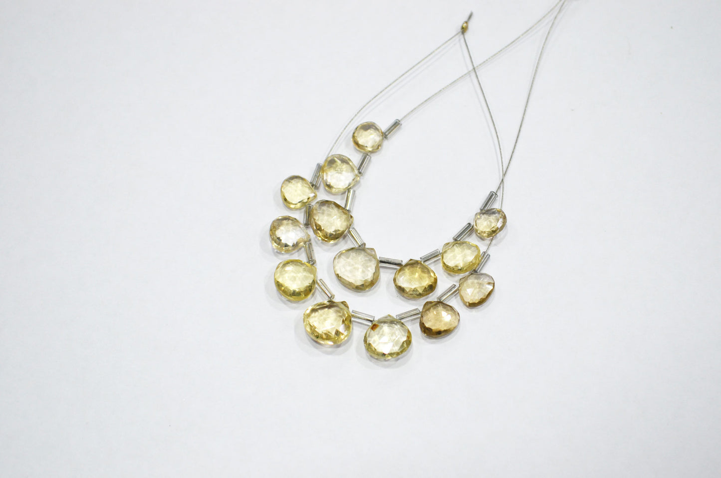 7 Pieces In A Strand Beer Quartz Heart Shape Beads , Sold By Strand , 5x5 - 11x11 mm , 32476