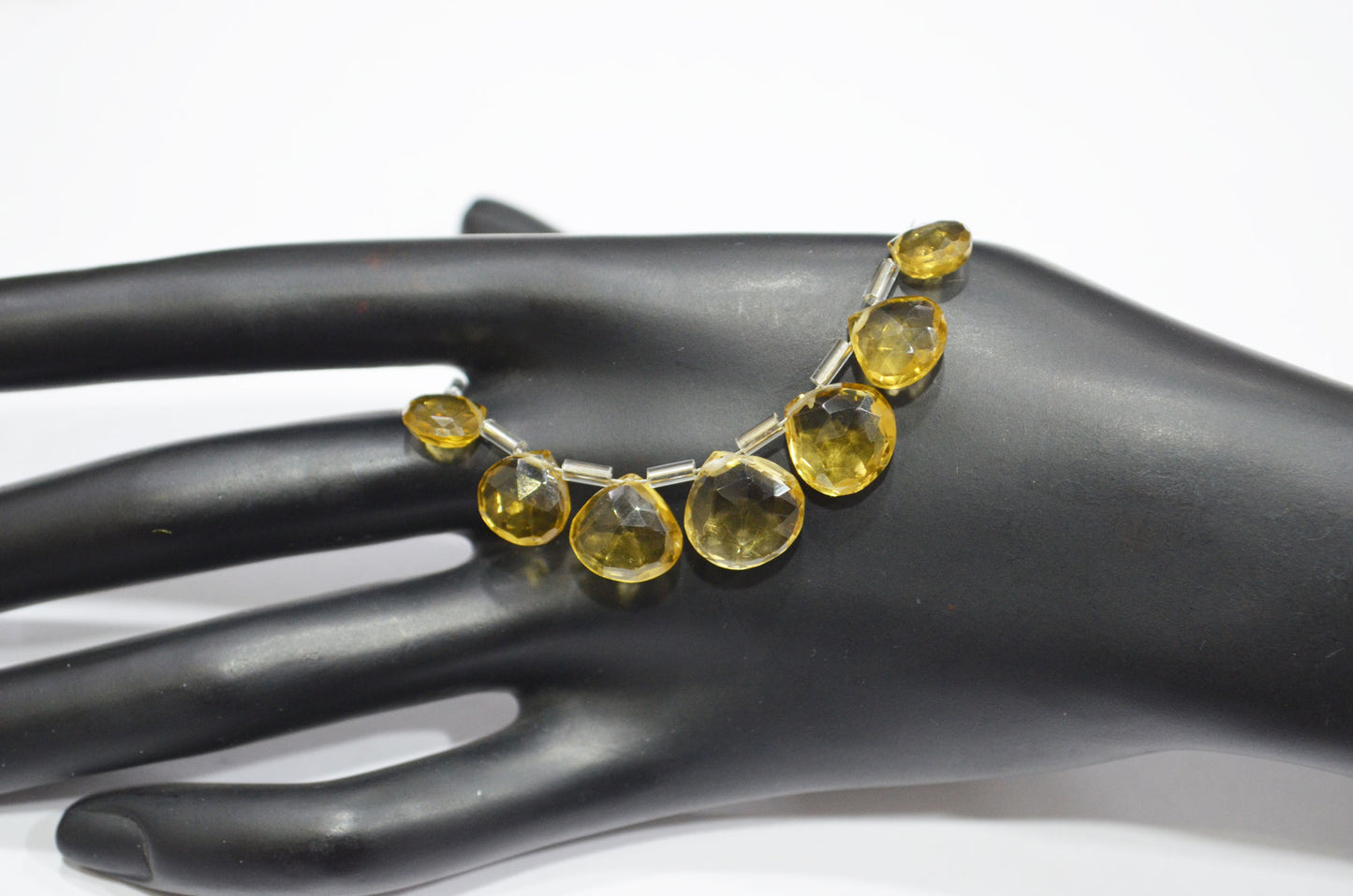 7 Pieces In A Strand Beer Quartz Heart Shape Beads , Sold By Strand , 9x9 - 12x12 mm , 32481