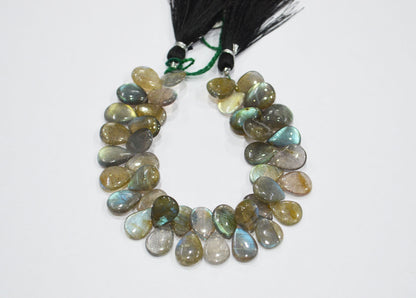 Labradorite Smooth Pear Shape Beads , 7 Inches , 9.50x12 - 9.50x12.50 mm , 32525