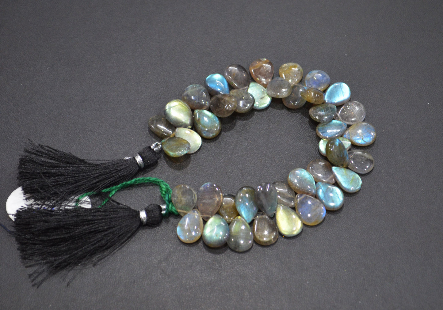 Labradorite Smooth Pear Shape Beads , 7 Inches , 9.50x12 - 9.50x12.50 mm , 32525