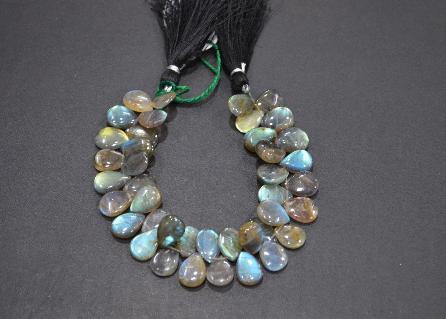 Labradorite Smooth Pear Shape Beads , 7 Inches , 9.50x12 - 9.50x12.50 mm , 32525
