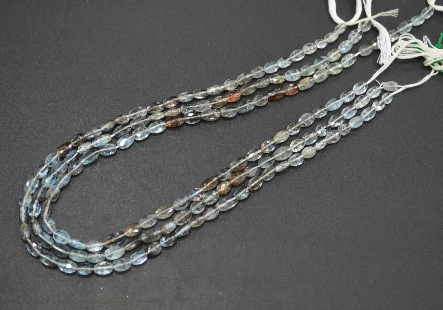 Natural Moss Aquamarine Oval Shape Beads , Sold By Strand , 5.50x6 - 6x9 mm , 16" , 32542