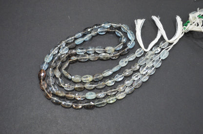 Natural Moss Aquamarine Oval Shape Beads , Sold By Strand , 6.50x7.50 - 6.50x10 mm , 16.50" , 32545