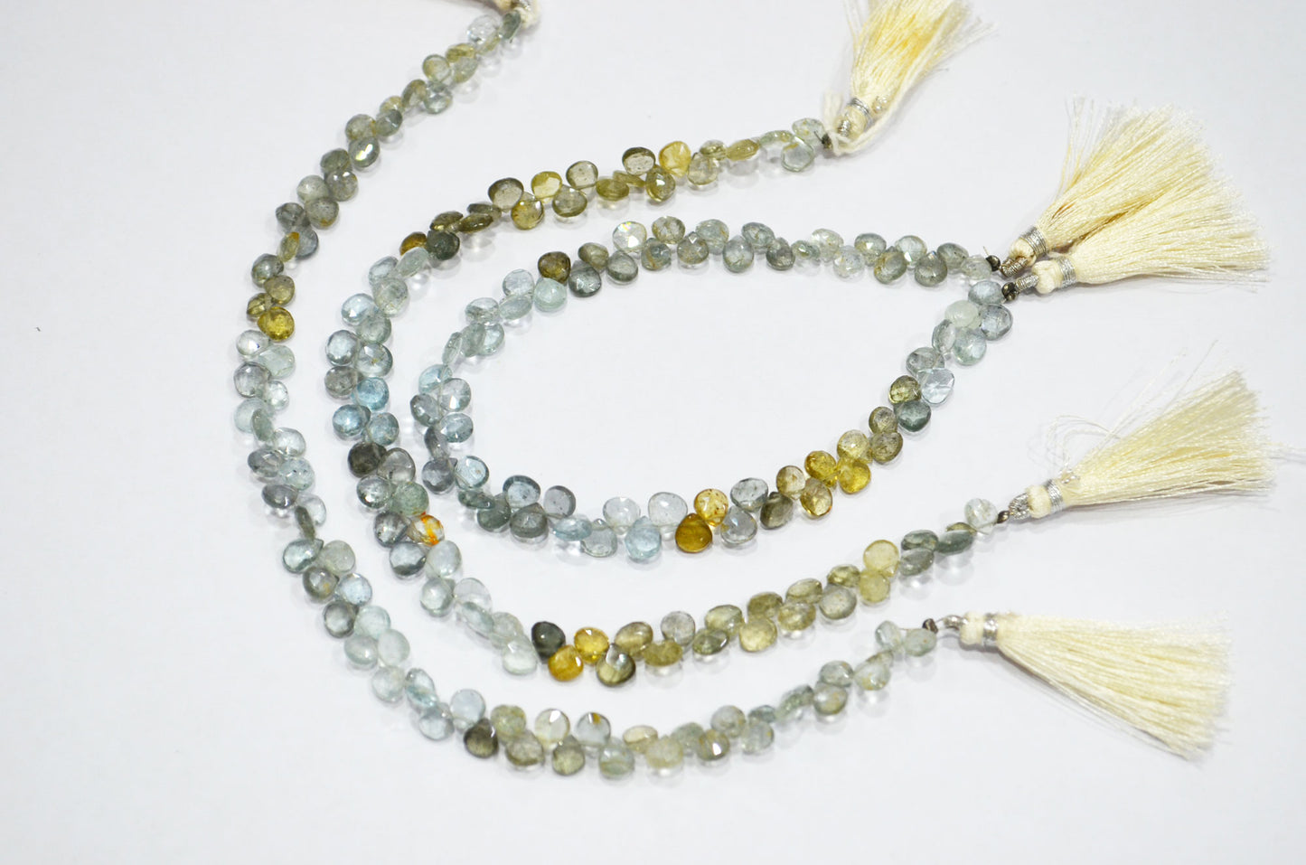 Natural Moss Aquamarine Heart Shape Beads , Sold By Strand , 5x5 - 6x6 mm , 9" , 32559
