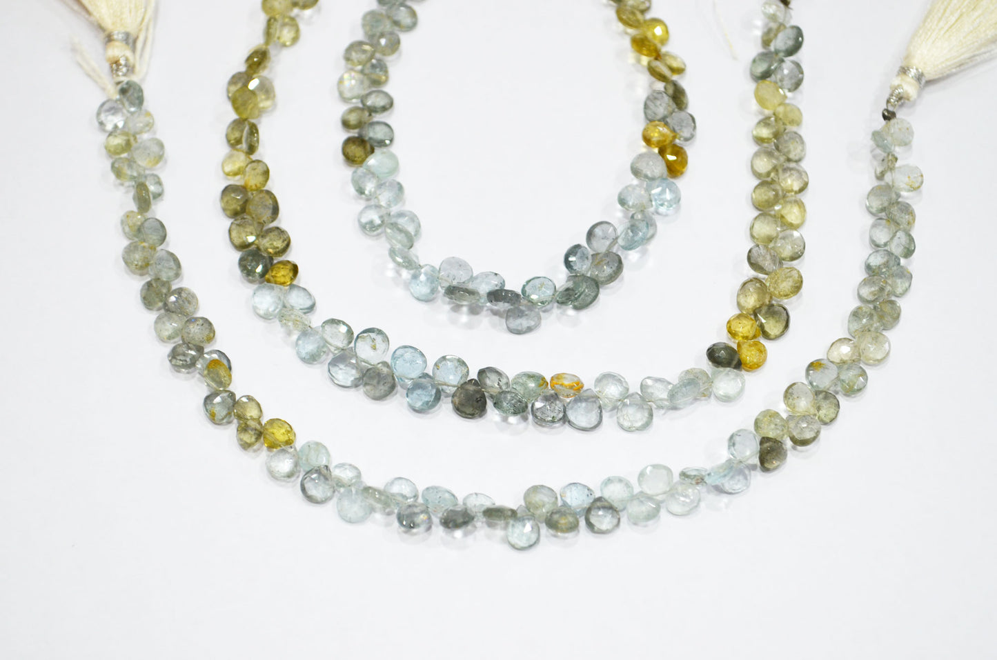 Natural Moss Aquamarine Heart Shape Beads , Sold By Strand , 5x5 - 6x6 mm , 9" , 32559