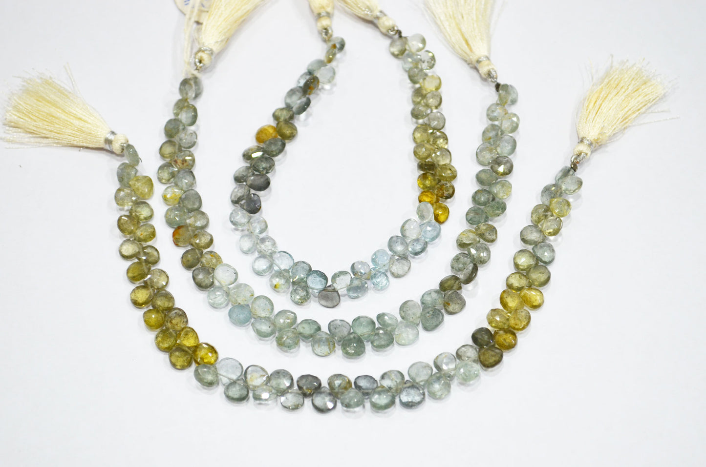 Natural Moss Aquamarine Heart Shape Beads , Sold By Strand , 6x6 - 7x7 mm , 9" , 32560