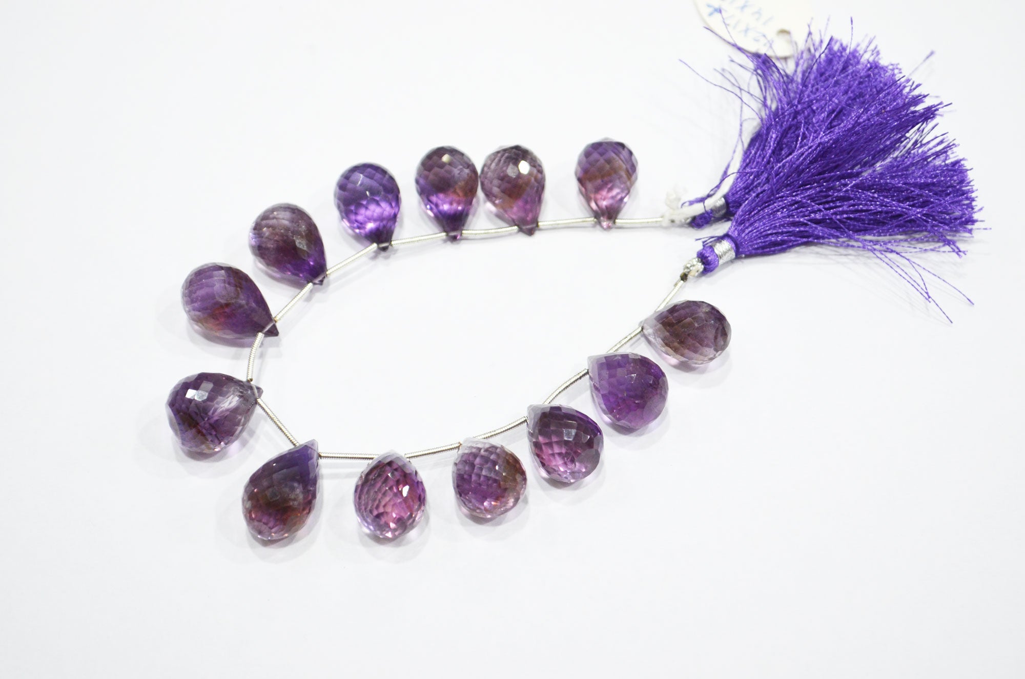 13 Pieces In A Strand Natural Amethyst Tear Drops Shape Beads , Sold By Strand , 12x17 - 14x18 mm , 7" , 32564