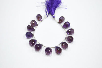13 Pieces In A Strand Natural Amethyst Tear Drops Shape Beads , Sold By Strand , 12x17 - 14x18 mm , 7" , 32564