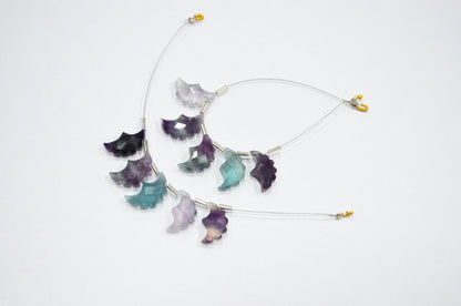 Natural Multi Fluorite Half Moon Crescent Shape Beads , Sold By Strand , 5 Pieces In A Strand , 9x15 - 10x16 mm , 32567