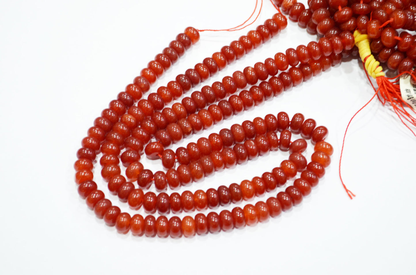 Carnelian Jade Smooth Rondelle Shape Beads , Sold By Strand , 8 mm , 15" , 32571