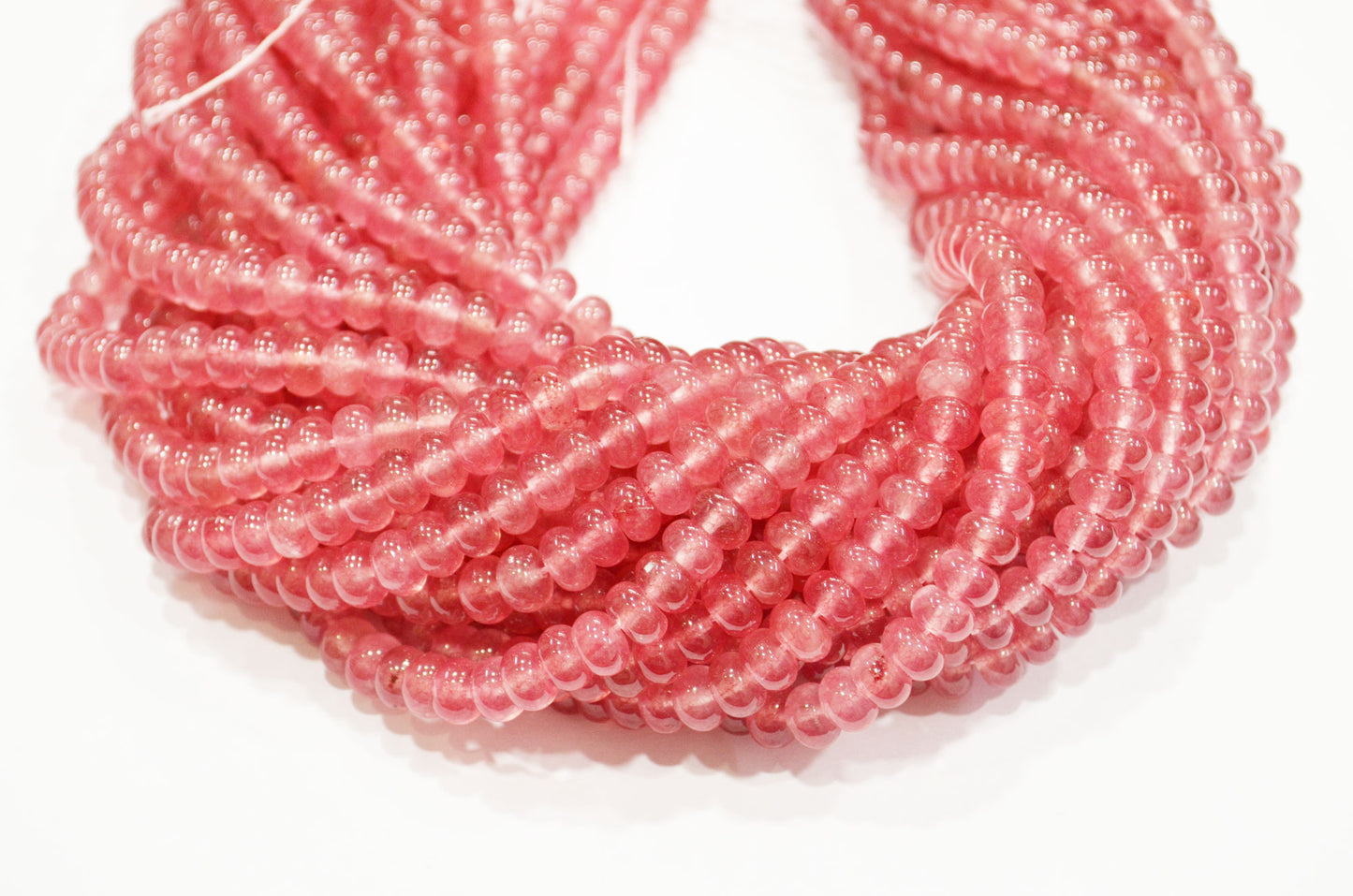 Plum Jade Smooth Rondelle Shape Beads , Sold By Strand , 8 mm , 15" , 32573