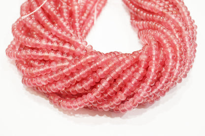 Plum Jade Smooth Rondelle Shape Beads , Sold By Strand , 8 mm , 15" , 32573