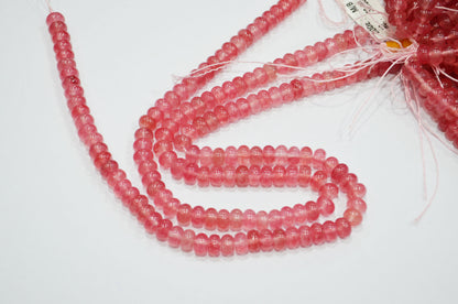 Plum Jade Smooth Rondelle Shape Beads , Sold By Strand , 8 mm , 15" , 32573