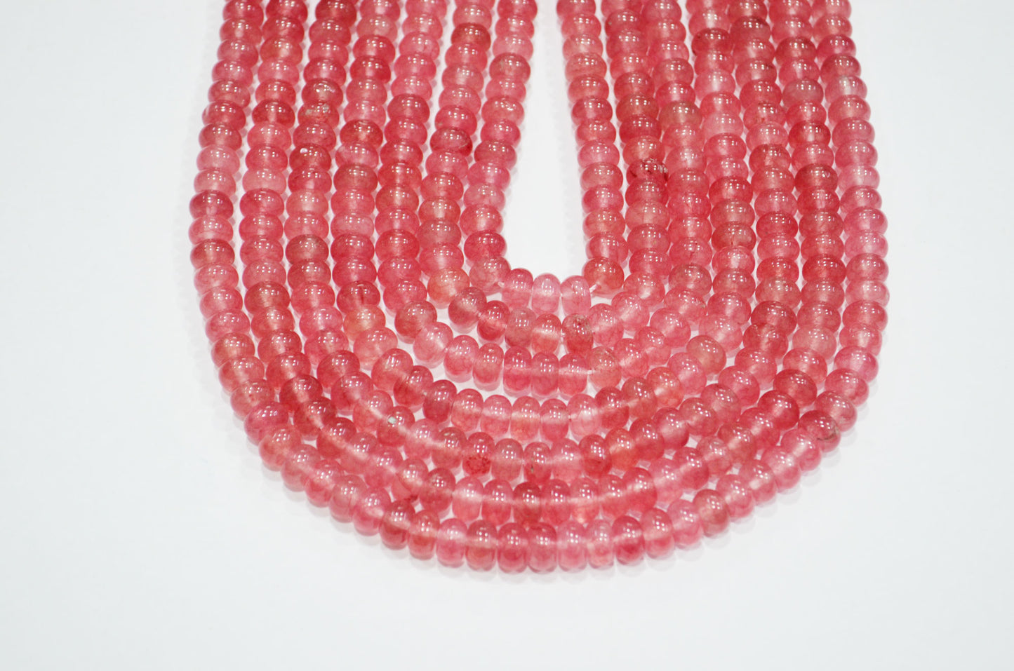 Plum Jade Smooth Rondelle Shape Beads , Sold By Strand , 8 mm , 15" , 32573