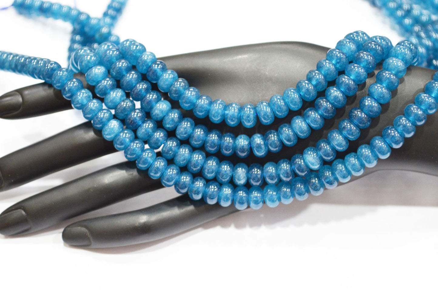 Apatite Jade Smooth Rondelle Shape Beads , Sold By Strand , 8 mm , 15" , 32578