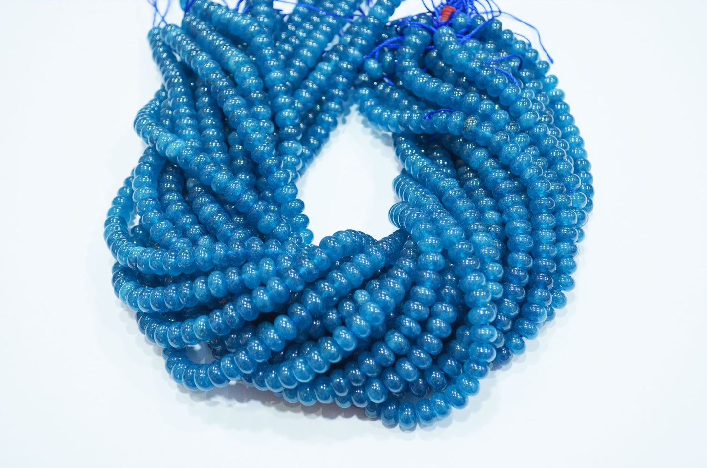 Apatite Jade Smooth Rondelle Shape Beads , Sold By Strand , 8 mm , 15" , 32578