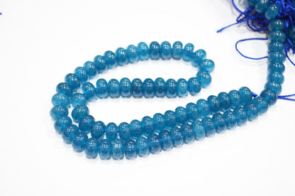 Apatite Jade Smooth Rondelle Shape Beads , Sold By Strand , 8 mm , 15" , 32578