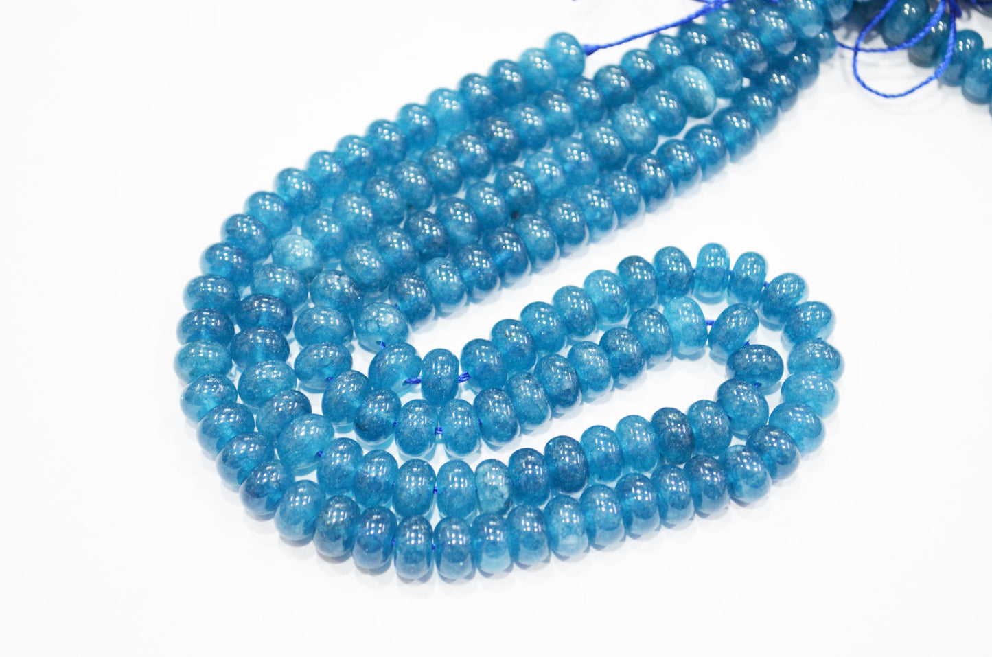 Apatite Jade Smooth Rondelle Shape Beads , Sold By Strand , 8 mm , 15" , 32578