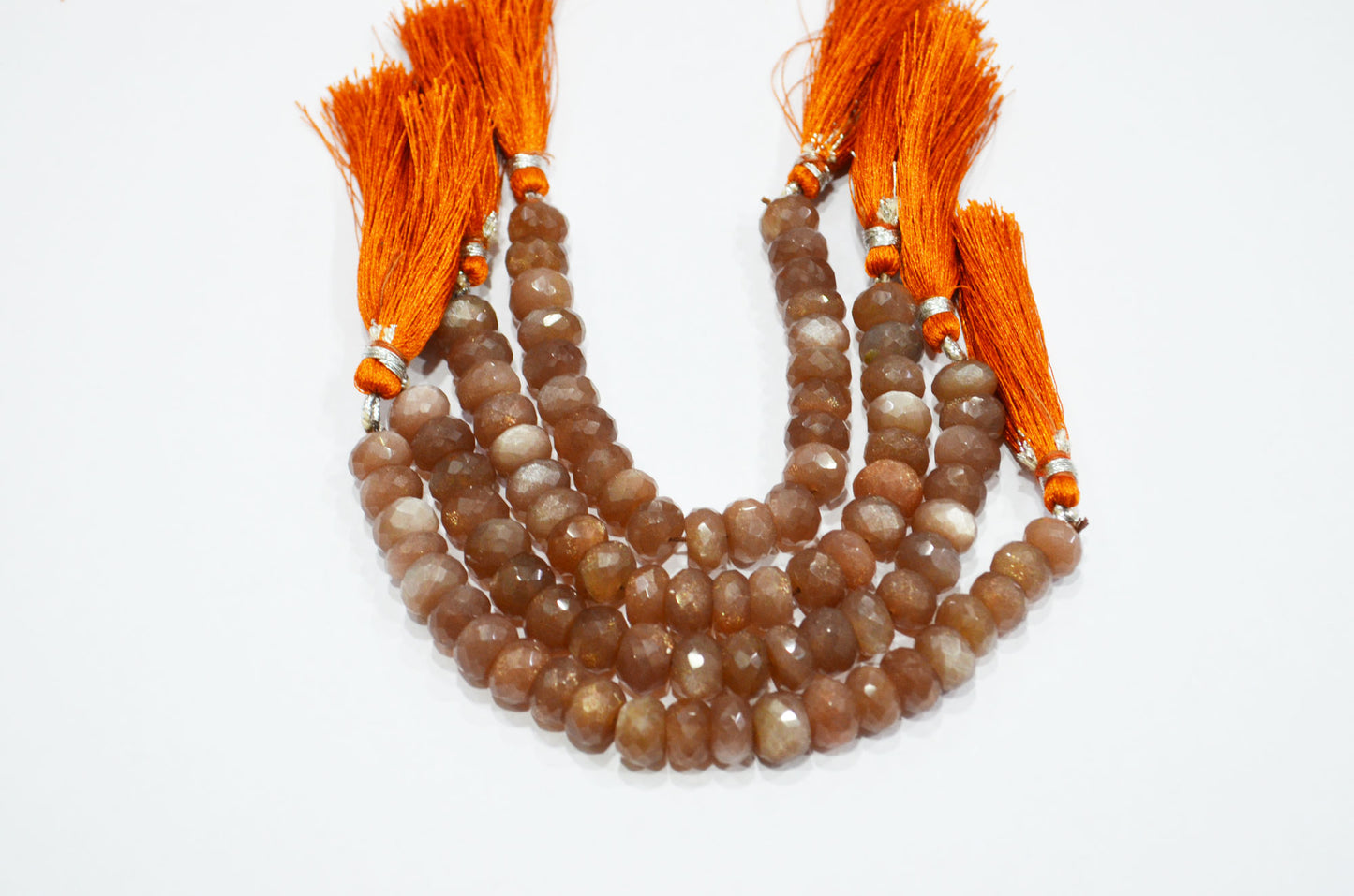 Chocolate Moonstone Faceted Rondelle Shape Beads , Sold By Strand , 5 Inches , 9 - 9.50 mm , 32581