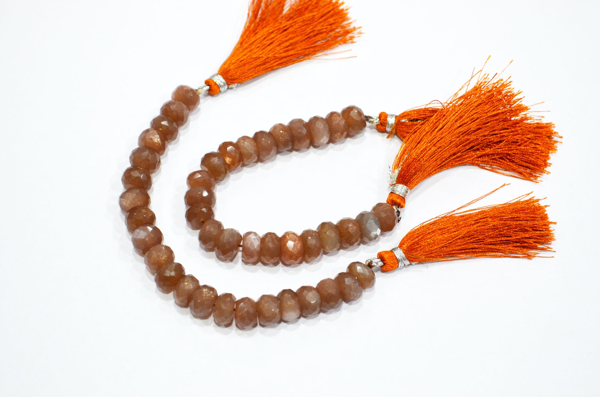 Chocolate Moonstone Faceted Rondelle Shape Beads , Sold By Strand , 5 Inches , 9 - 9.50 mm , 32581