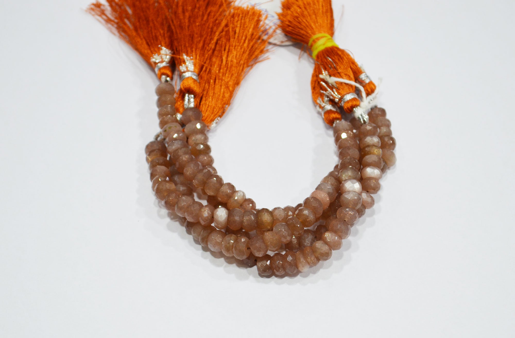 Chocolate Moonstone Faceted Rondelle Shape Beads , Sold By Strand , 5 Inches , 7 mm , 32584