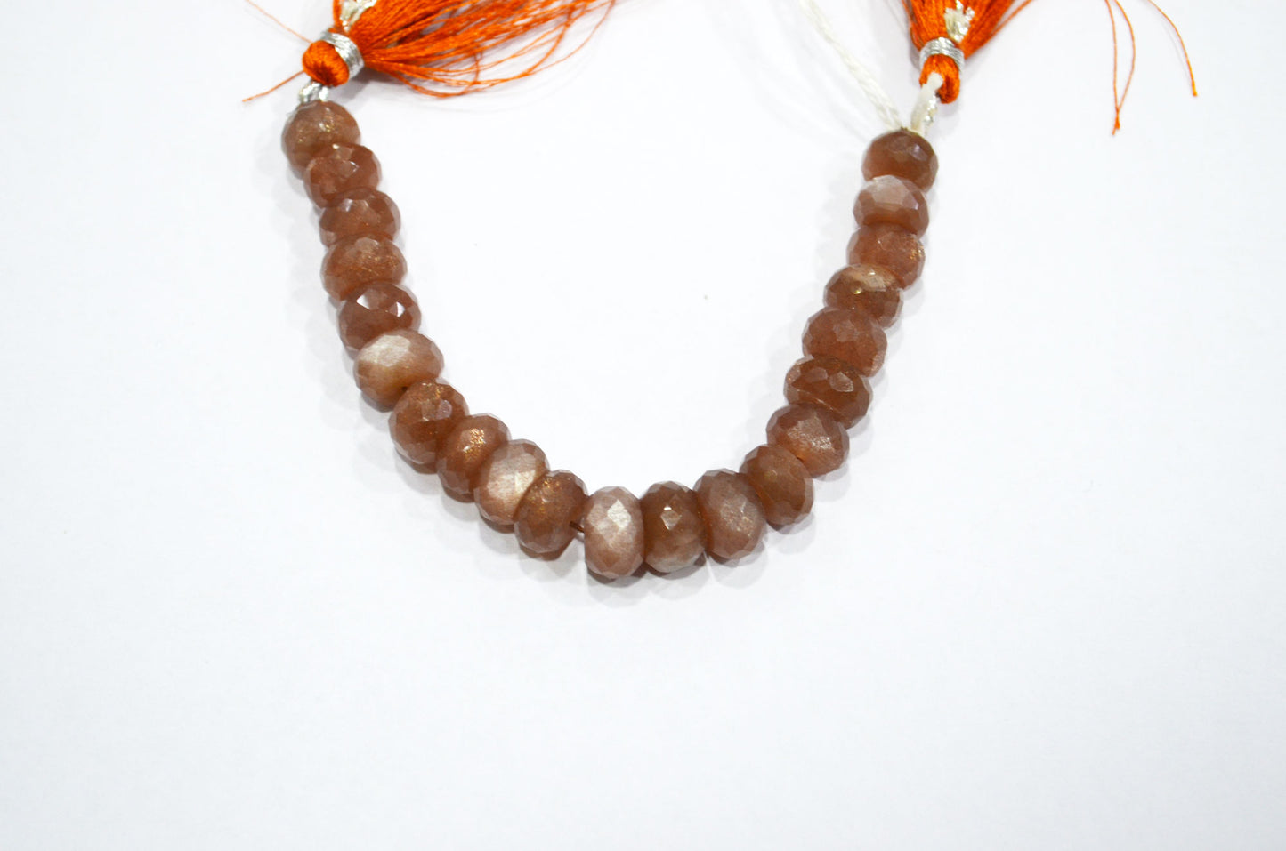 Chocolate Moonstone Faceted Rondelle Shape Beads , Sold By Strand , 5 Inches , 9.50 - 10 mm , 32585