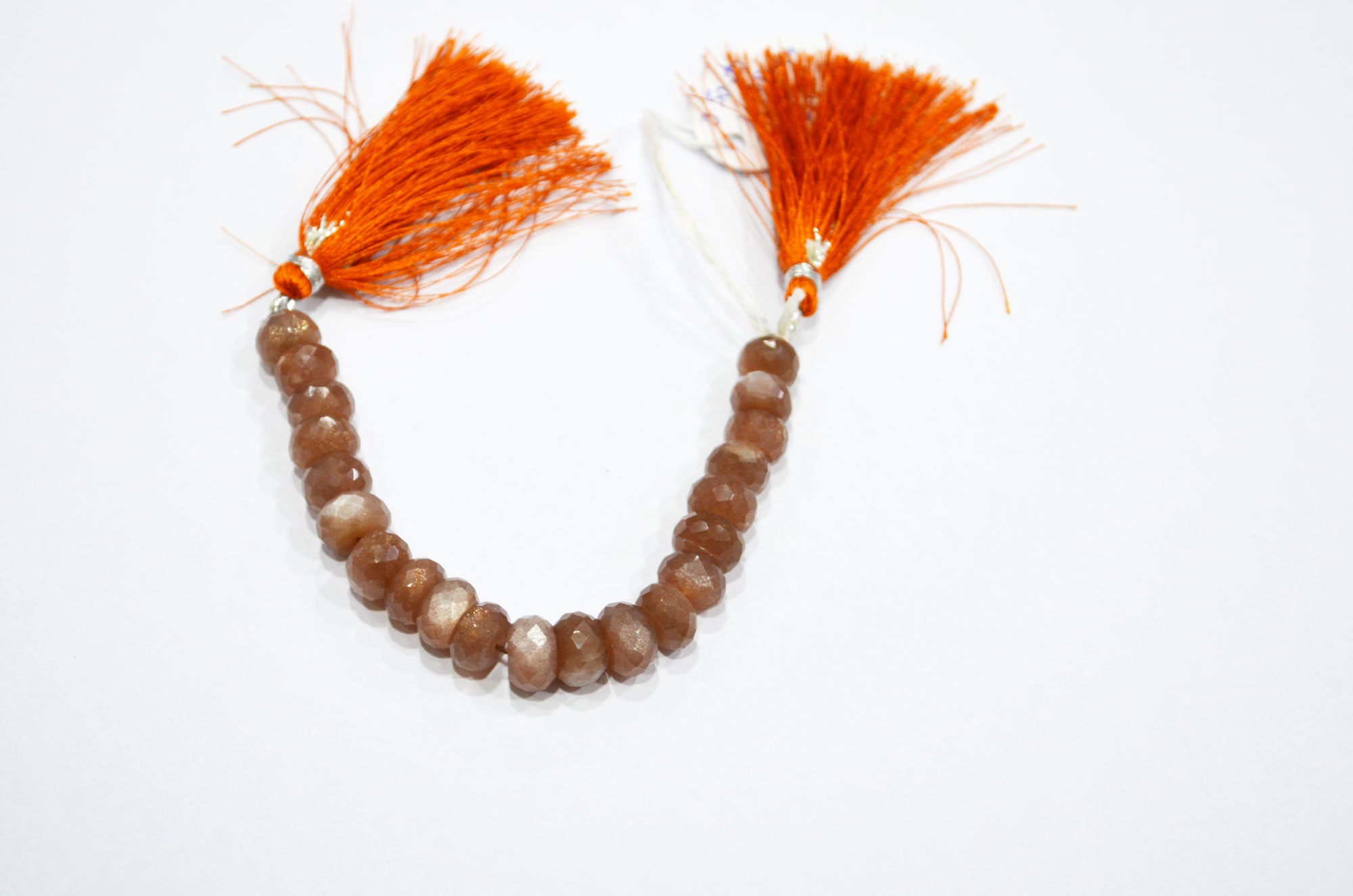 Chocolate Moonstone Faceted Rondelle Shape Beads , Sold By Strand , 5 Inches , 9.50 - 10 mm , 32585
