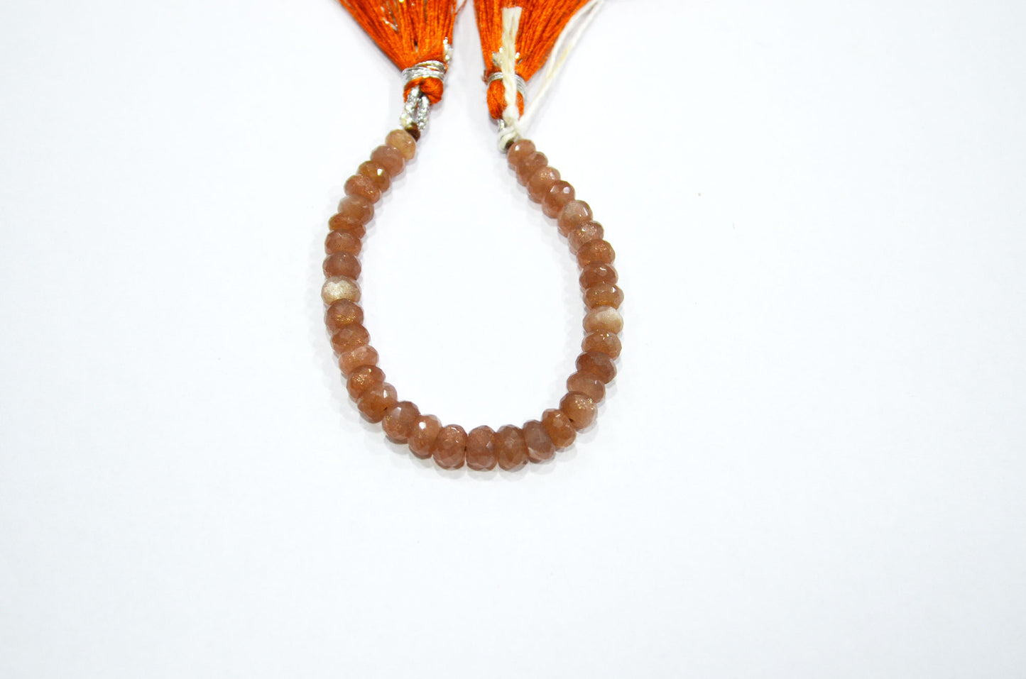 Chocolate Moonstone Faceted Rondelle Shape Beads , Sold By Strand , 5 Inches , 5 - 6 mm , 32587