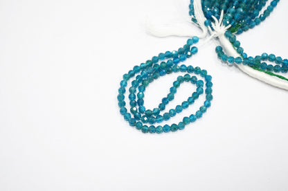 Neon Apatite Faceted Round Shape Beads , Sold By Strand , 13 Inches , 4 mm , 32593