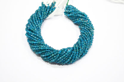 Neon Apatite Faceted Round Shape Beads , Sold By Strand , 13 Inches , 4 mm , 32593