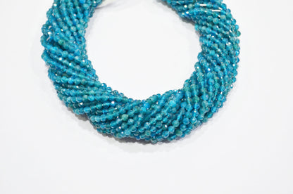 Neon Apatite Faceted Round Shape Beads , Sold By Strand , 13 Inches , 4 mm , 32593