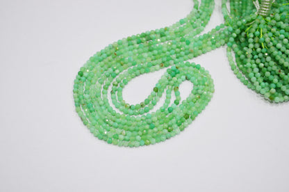 Chrysoprase Faceted Round Shape Beads , Sold By Strand , 15.50 Inches , 3.25 mm , 32594