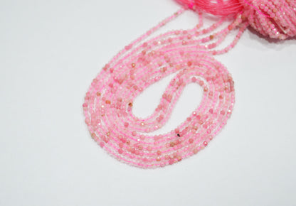 Cherry Blossom Quartz Faceted Round Shape Beads , Sold By Strand , 15.50 Inches , 2 mm , 32595
