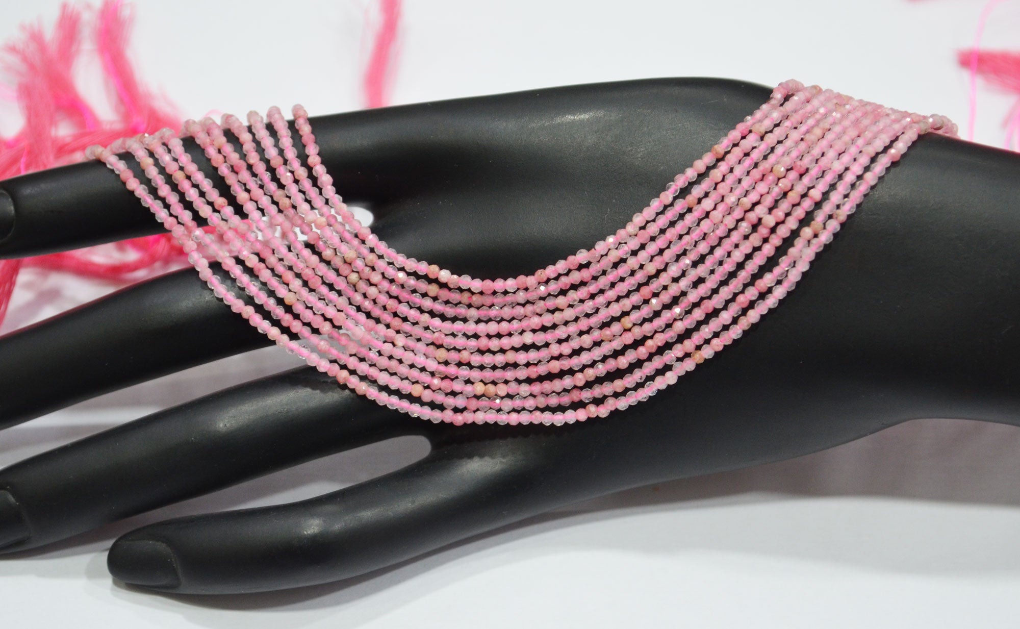 Cherry Blossom Quartz Faceted Round Shape Beads , Sold By Strand , 15.50 Inches , 2 mm , 32595