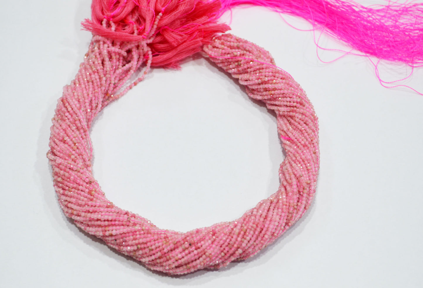 Cherry Blossom Quartz Faceted Round Shape Beads , Sold By Strand , 15.50 Inches , 2 mm , 32595