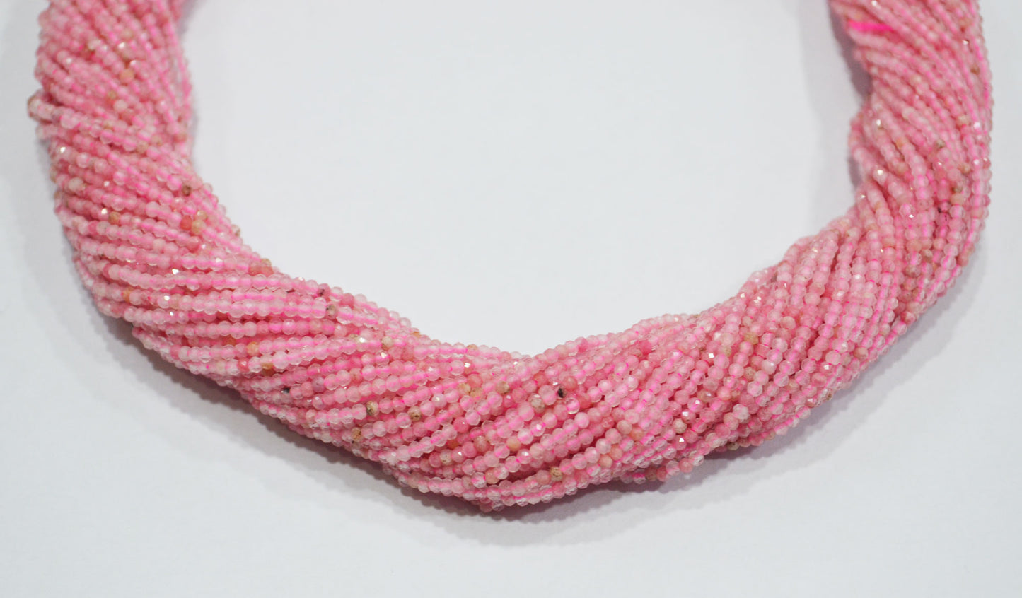 Cherry Blossom Quartz Faceted Round Shape Beads , Sold By Strand , 15.50 Inches , 2 mm , 32595