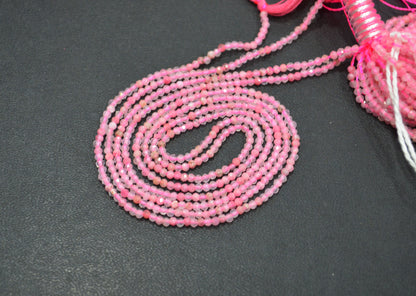 Cherry Blossom Quartz Faceted Round Shape Beads , Sold By Strand , 15.50 Inches , 2 mm , 32595