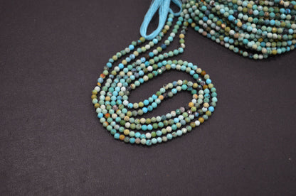 Turquoise Faceted Round Shape Beads , Sold By Strand , 12.50 Inches , 2.50 mm , 32596