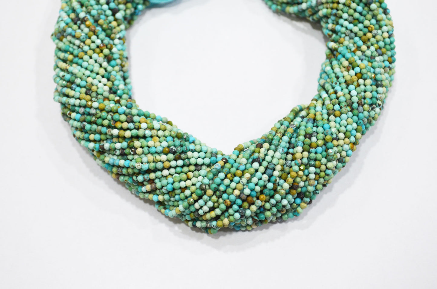 Turquoise Faceted Round Shape Beads , Sold By Strand , 12.50 Inches , 2.50 mm , 32596