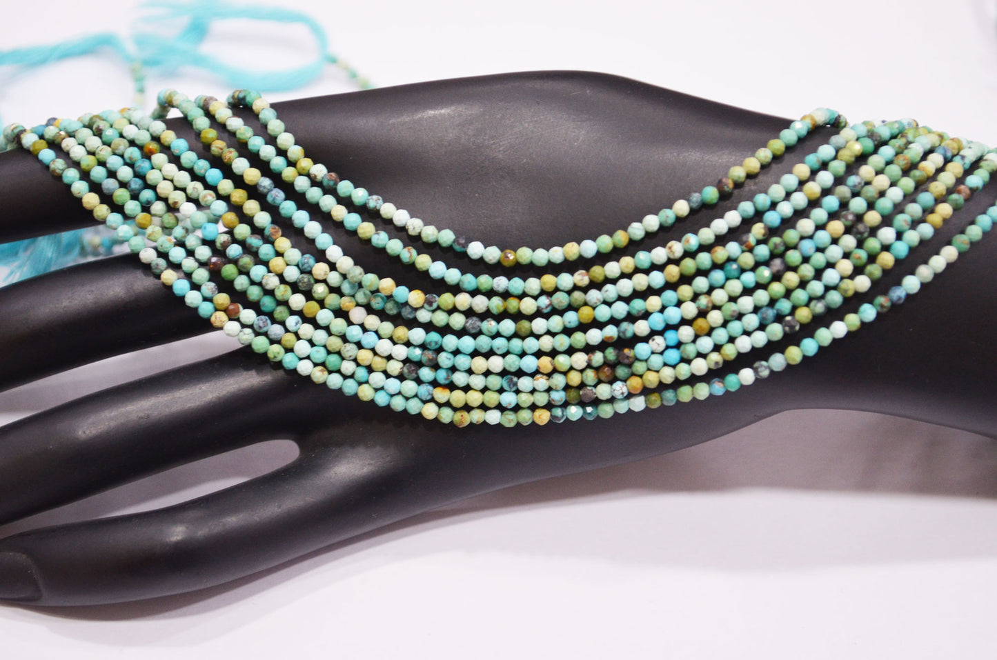 Turquoise Faceted Round Shape Beads , Sold By Strand , 12.50 Inches , 2.50 mm , 32596