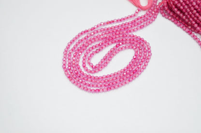 Pink Topaz Coated Round Shape Beads , Mystic Pink Topaz Faceted Round Shape Beads , Sold By Strand , 12.50 Inches , 2.25 mm , 32599