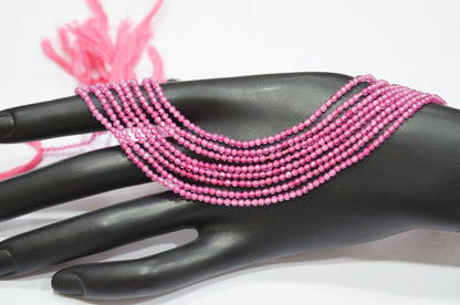 Pink Topaz Coated Round Shape Beads , Mystic Pink Topaz Faceted Round Shape Beads , Sold By Strand , 12.50 Inches , 2.25 mm , 32599