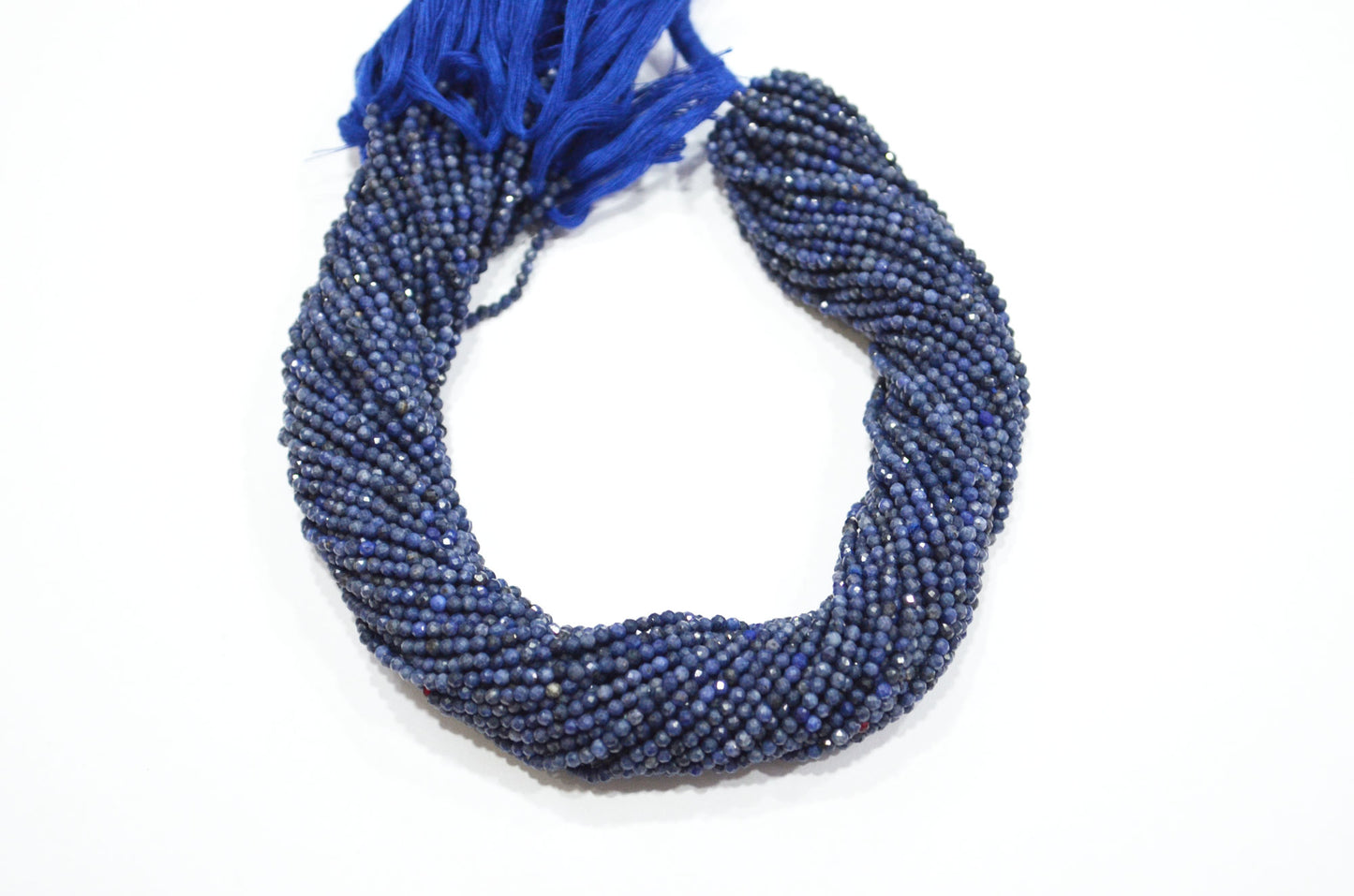 Blue Sapphire Faceted Round Shape Beads , Sold By Strand , 12.50 Inches , 2.25 mm , 32600