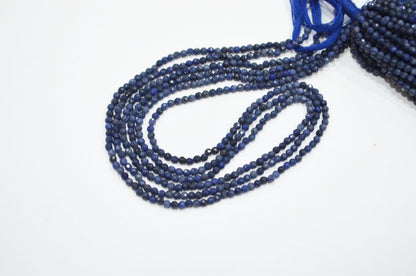 Blue Sapphire Faceted Round Shape Beads , Sold By Strand , 12.50 Inches , 2.25 mm , 32600