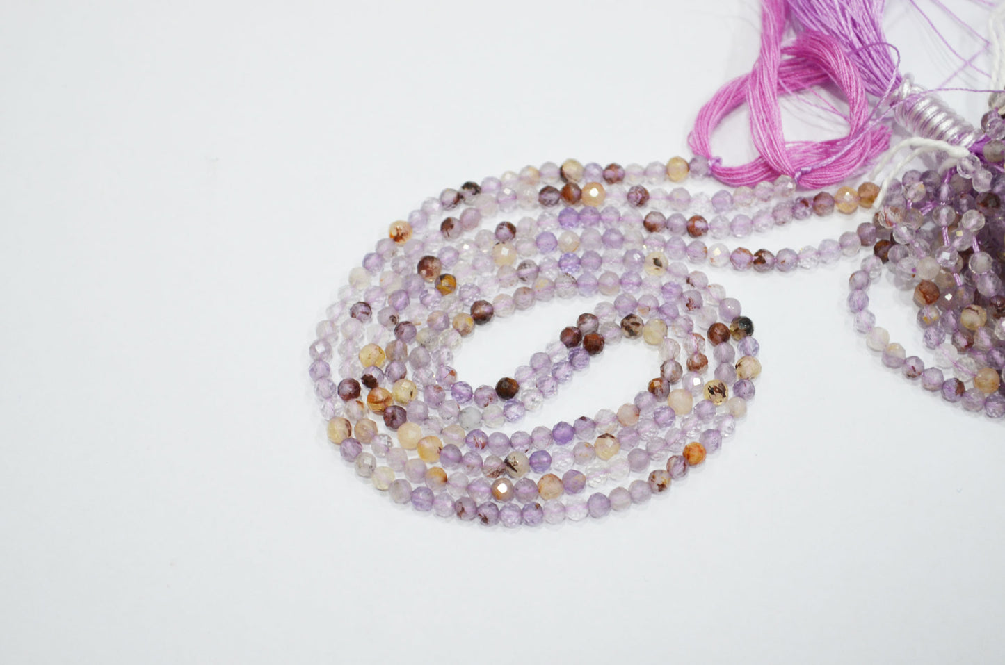 Purple Ghost Faceted Round Shape Beads , Sold By Strand , 15.50 Inches , 3.25 mm , 32601