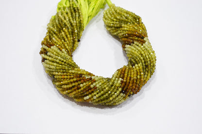 Grossular Garnet Faceted Round Shape Beads , Sold By Strand , 12.50 Inches , 3 mm , 32603