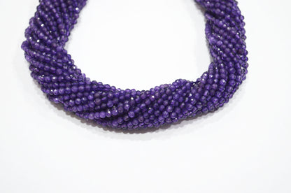 Amethyst Faceted Round Shape Beads , Sold By Strand , 12.50 Inches , 3.25 mm , 32605