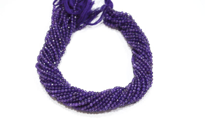 Amethyst Faceted Round Shape Beads , Sold By Strand , 12.50 Inches , 3.25 mm , 32605