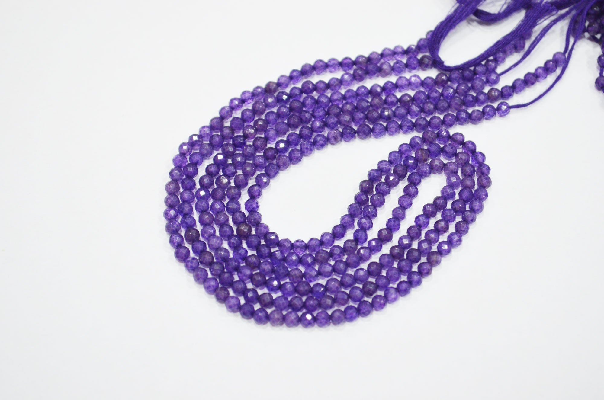 Amethyst Faceted Round Shape Beads , Sold By Strand , 12.50 Inches , 3.25 mm , 32605
