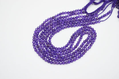 Amethyst Faceted Round Shape Beads , Sold By Strand , 12.50 Inches , 3.25 mm , 32605